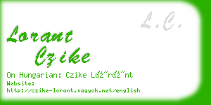 lorant czike business card